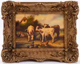 Untitled by Reuben Hunt, oil painting on panel, sold Sep 2023