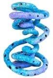 Untitled by Domenick Capobianco, mixed media sculpture of a tubular freeform structure with indigo, sold Sep 2023