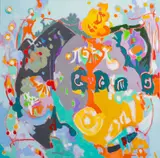Untitled by Lawrence Glickman, acrylic painting on canvas, sold Sep 2023