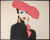 Untitled by Julie A., 1980s, acrylic painting mixed media on canvas, sold Sep 2023