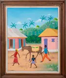 Untitled by E. Pierre Augustin, oil painting on canvas, sold Sep 2023