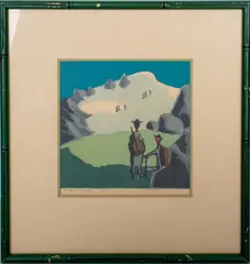 Untitled by Umetarō Azechi, woodblock print, sold Sep 2023