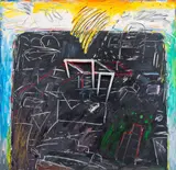 Untitled by Elfi Schuselka, mixed media painting on canvas, sold Sep 2023