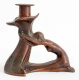Untitled by Bernhard Johannes Karl Butzke, bronze candlestick holder, sold Sep 2023