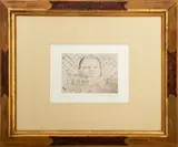 Sleeping Baby (Study of March Avery) by Milton Avery, 1933, drypoint etching on paper, sold Sep 2023