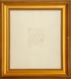 Nursing Baby by Milton Avery, 1933, drypoint etching on paper, sold Sep 2023