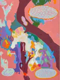 Untitled by Lawrence Glickman, 2014, acrylic painting on canvas, sold Sep 2023