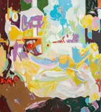 Untitled by Lawrence Glickman, acrylic painting on canvas, sold Sep 2023