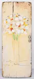 Untitled by Mary Jo Schwalbach, 1971, oil painting on a door panel, sold Sep 2023
