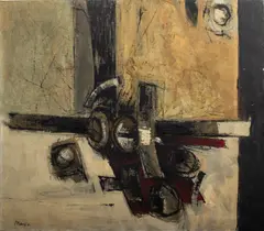 Untitled by Robert Ernst Marx, 1955, oil painting on canvas, sold Oct 2023