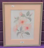 Hibiscus Belvidere by Didi Ritherford, 1991, watercolour, offered Apr 2023