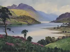 Lake District scene by Edward Horace Thompson, 1929, watercolour, sold Mar 2023
