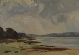 Arnside coastal scene by William Dodd, watercolour, sold Mar 2023