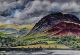 Heather on Glenridding Dodd' label with presentation inscription verso, within a card mount, moulded frame, under glass 23.5cm x 33cm & 48cm x 39cm by Anthea Kaan, watercolor, offered Mar 2023