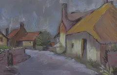 Coloured chalks by Jenny Angold, 1990, drawing, offered Mar 2023