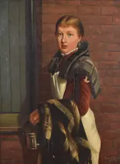 Portrait of a young equestrian girl by George Henry Wimpenny, 1885, oil on canvas, sold Mar 2023
