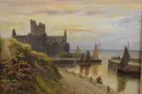 A view of Peel Castle by Ward Heys, oil on panel, sold Mar 2023