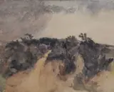 (20th century), a watercolour, moorland vista, initialled and dated 1902, 28 x 35cm, by C P S, 1902, watercolour, sold Mar 2023