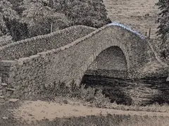 Packhorse Bridge by Alfred Wainwright, ink, sold Mar 2023