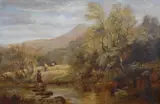 Rural agricultural scene by James Peel, oil on canvas, offered Feb 2023