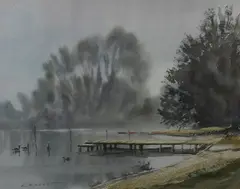 Watercolours by Stanley Lambert, watercolor, offered Feb 2023