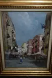 (20th century), an oil painting, Middle Eastern street, 24 x 17cm, indistinctly signed, 34 by G R T, oil, sold Feb 2023
