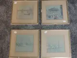 Vintage London landscapes by Will Longstaff, watercolor, offered Dec 2022