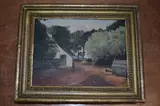 (19th century), an oil painting, farmyard, initialled and dated (18)90, 16 x 21cm, framed 22 by R.M., oil, sold Nov 2022
