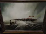 19th century military march by John Bampfield, oil on canvas, sold Jul 2022