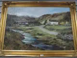 Entitled Yewtree Farm by Ann Celia, oil on canvas, sold Jul 2022