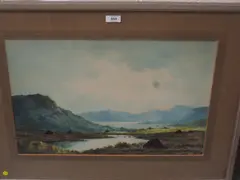 Lakeland landscape by Douglas Alexander Rha, watercolour, sold Jul 2022