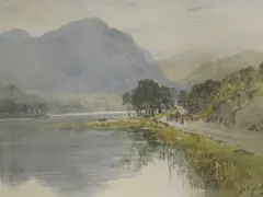 (19th century), a pair of watercolours, Scottish Loch scenes, indistinctly signed, 17 x 27cm, by I S, watercolor, offered Jun 2022