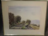 Country lane by Dale Berry, watercolour, offered May 2022
