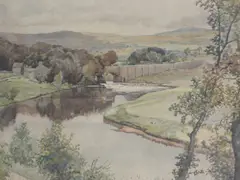 Gressingham Nr Kirkby Lonsdale by Fred Cecil Jones, 1921, watercolour, sold May 2022