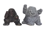 Mother and child stone carving, along with another by Peter Sevoga, sculpture, offered Apr 2025