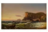Untitled by Jasper Francis Cropsey, oil on board, offered Apr 2025