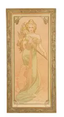 Preview: Barley Mow Centre by Alphonse Mucha, 1900, print, offered Apr 2025