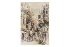 Untitled by Reham Essam, Charcoal, watercolour on paper, offered Apr 2025