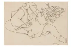 Untitled by Satish Gujral, Pencil on paper, offered Apr 2025