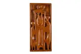 Untitled by Mohammed Ghani Hikmat, 1964, Wood Sculpture Incised with the artist's signature in Arabic lower right and dated, offered Apr 2025