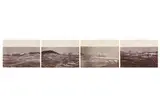 c.1910 Silver gelatin print panorama in four separate parts, forming a continuous view measuring 111 x 600mm, captioned in pencil to each sheet verso by Ascension Island, Silver gelatin print panorama in four separate parts, forming a continuous view measuring, offered Mar 2025