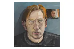 Untitled by Hogan Brown, oil on board, offered Mar 2025