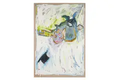 Untitled by Billy Childish, oil and charcoal on canvas, offered Mar 2025