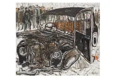 Works from the Collection of Robert Eagle by Jonas Plosky, oil on board, offered Mar 2025