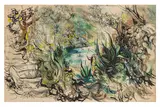 Works from the family of Christopher Fry by Roland Searle, watercolour and pen, offered Mar 2025