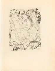 Untitled by Max Beckmann, etching, offered Feb 2025