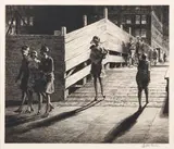 Untitled by Martin Lewis, pencil, offered Feb 2025