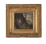Saint anthony; design for engraving by Cirlce Of Josef van Bredael, Oil on copper, sold Oct 2024