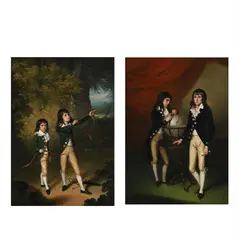 A double portrait of two boys by Arthur William Devis, Oil on canvas, sold Oct 2024