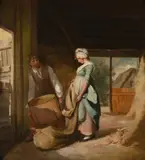 The barn girl by Henry Walton, Oil on canvas, sold Oct 2024